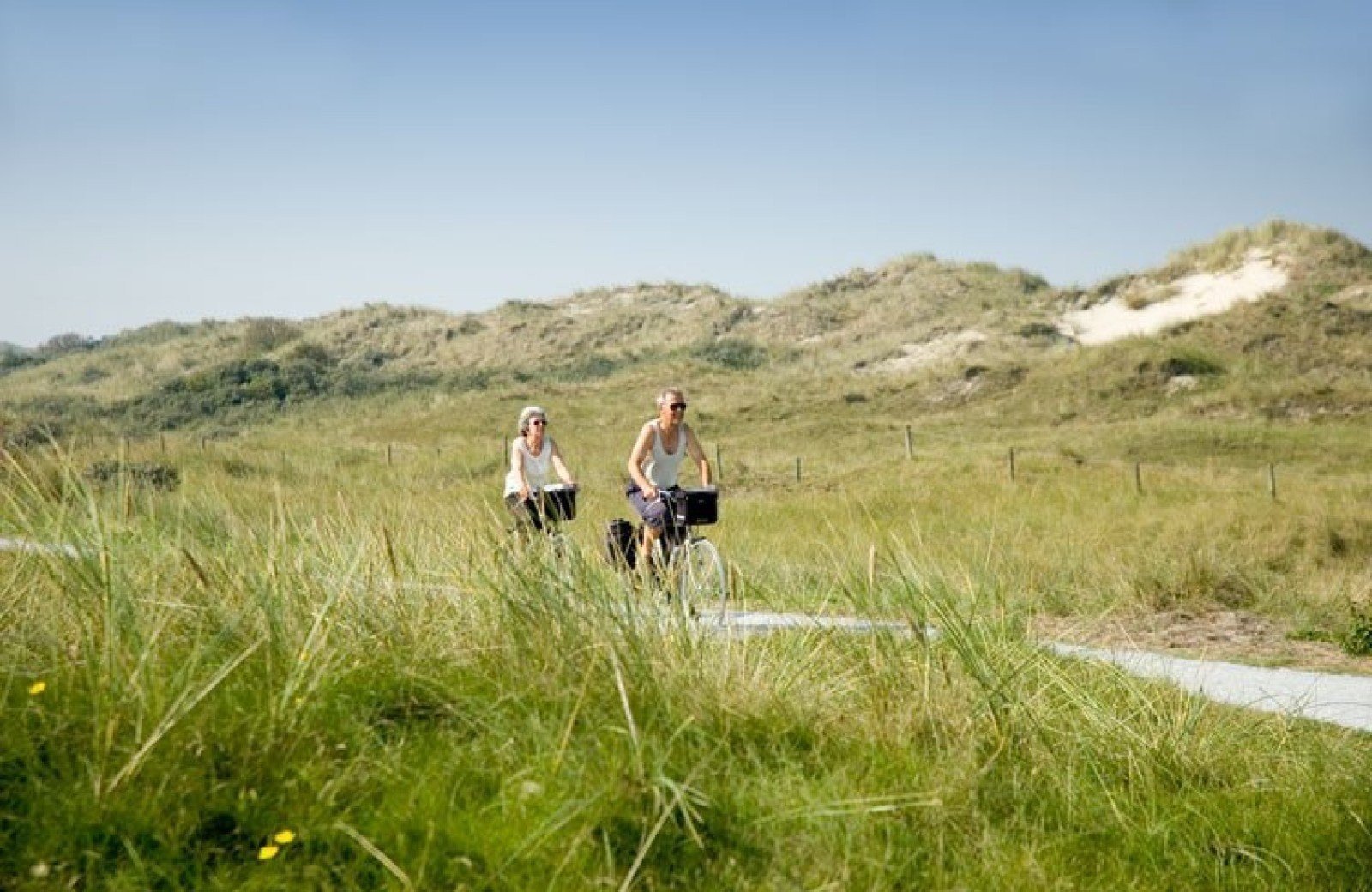 Fahrradfahren beim Camping in den D&uuml;nen Holland